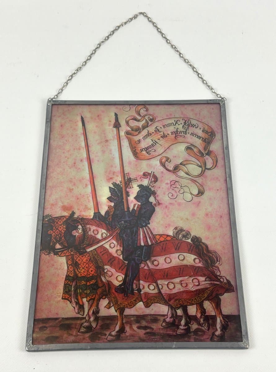 Panel okienny wiszący, beżowy, szkło, Niemcy, lata 50. - 151645