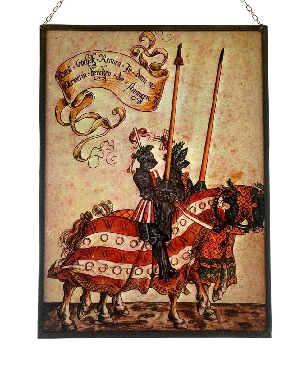 Panel okienny wiszący, beżowy, szkło, Niemcy, lata 50. - 148450