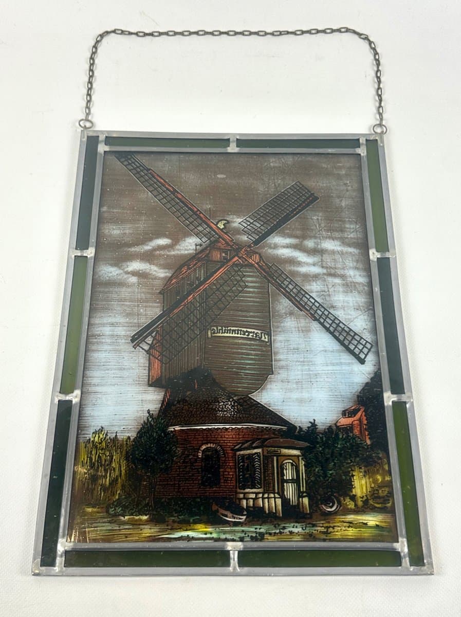 Panel okienny Narrenmühle, multikolor, szkło, Niemcy, lata 50. - 151653