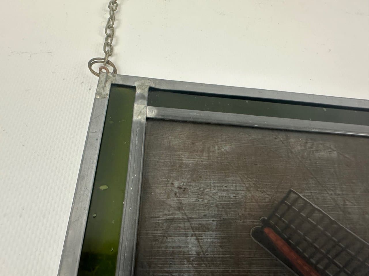 Panel okienny Narrenmühle, multikolor, szkło, Niemcy, lata 50. - 151649