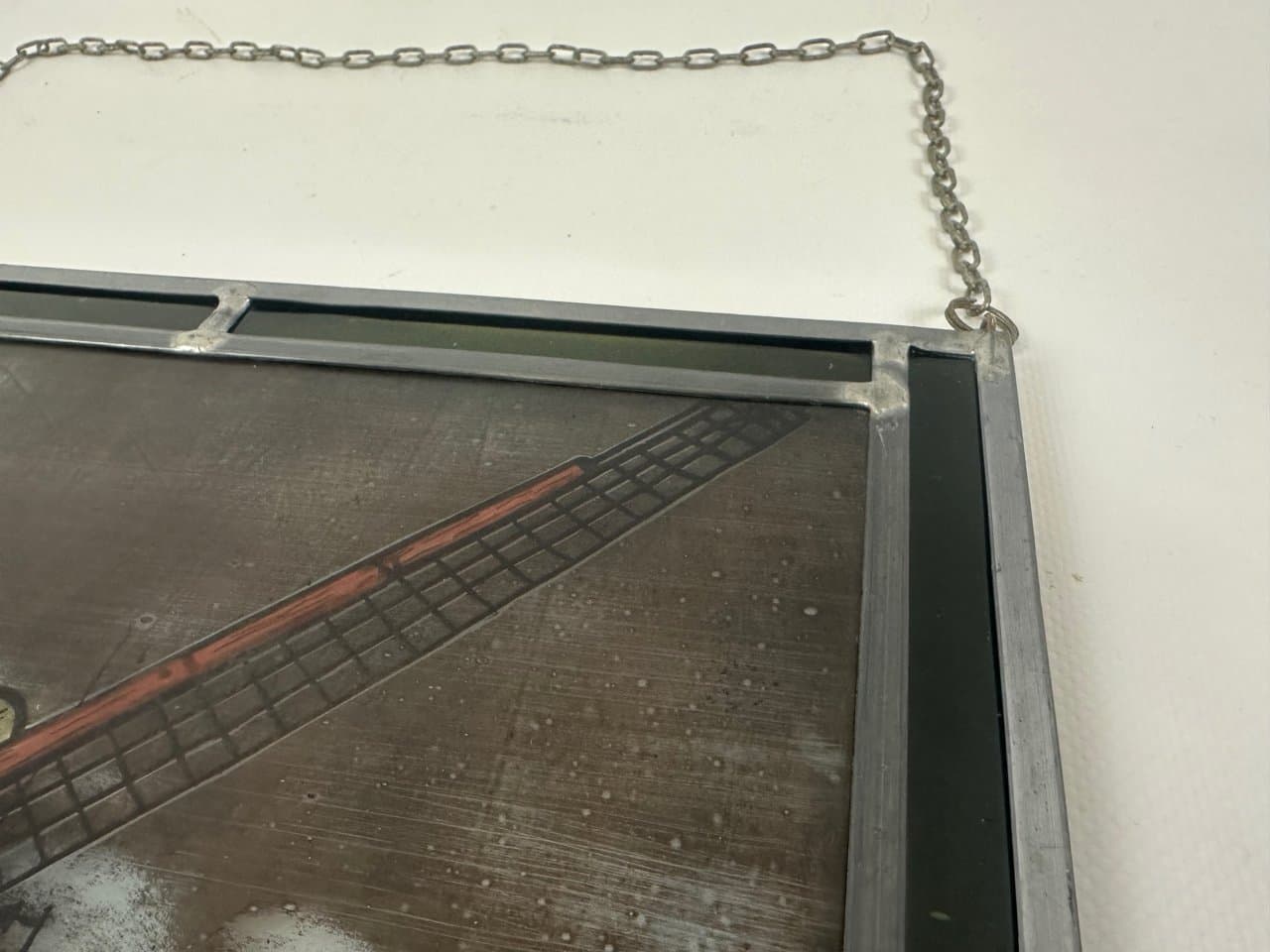 Panel okienny Narrenmühle, multikolor, szkło, Niemcy, lata 50. - 151652