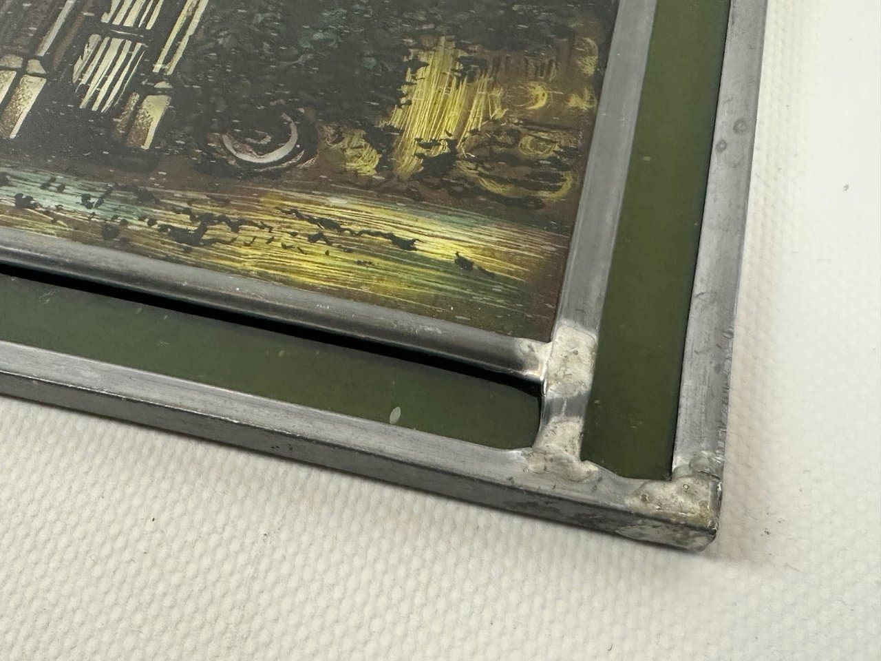 Panel okienny Narrenmühle, multikolor, szkło, Niemcy, lata 50. - 151651