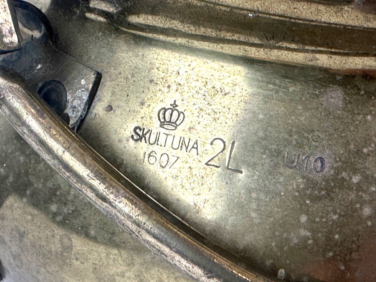 Zestaw trzech pojemników Pulp, mosiądz złoty, Skultuna, Szwecja, lata 80. - 151658