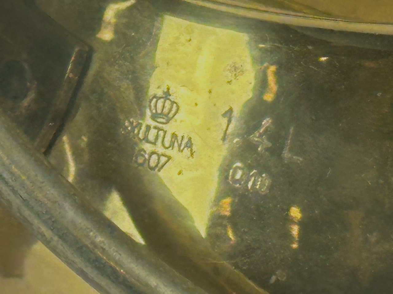 Zestaw trzech pojemników Pulp, mosiądz złoty, Skultuna, Szwecja, lata 80. - 151657