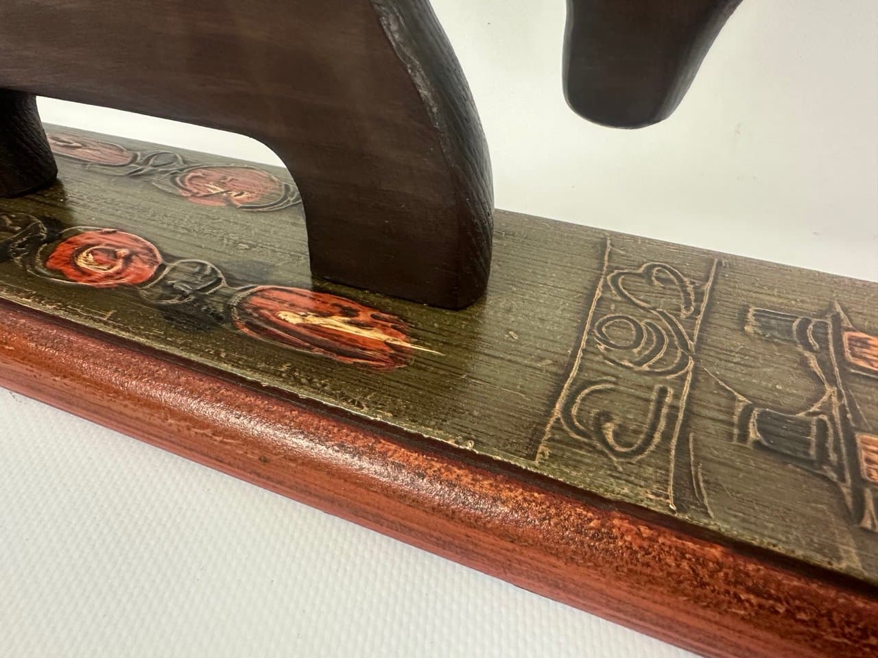 Deska maglownicza dekoracyjna, brązowy, drewno, Dania, lata 50. - 151684