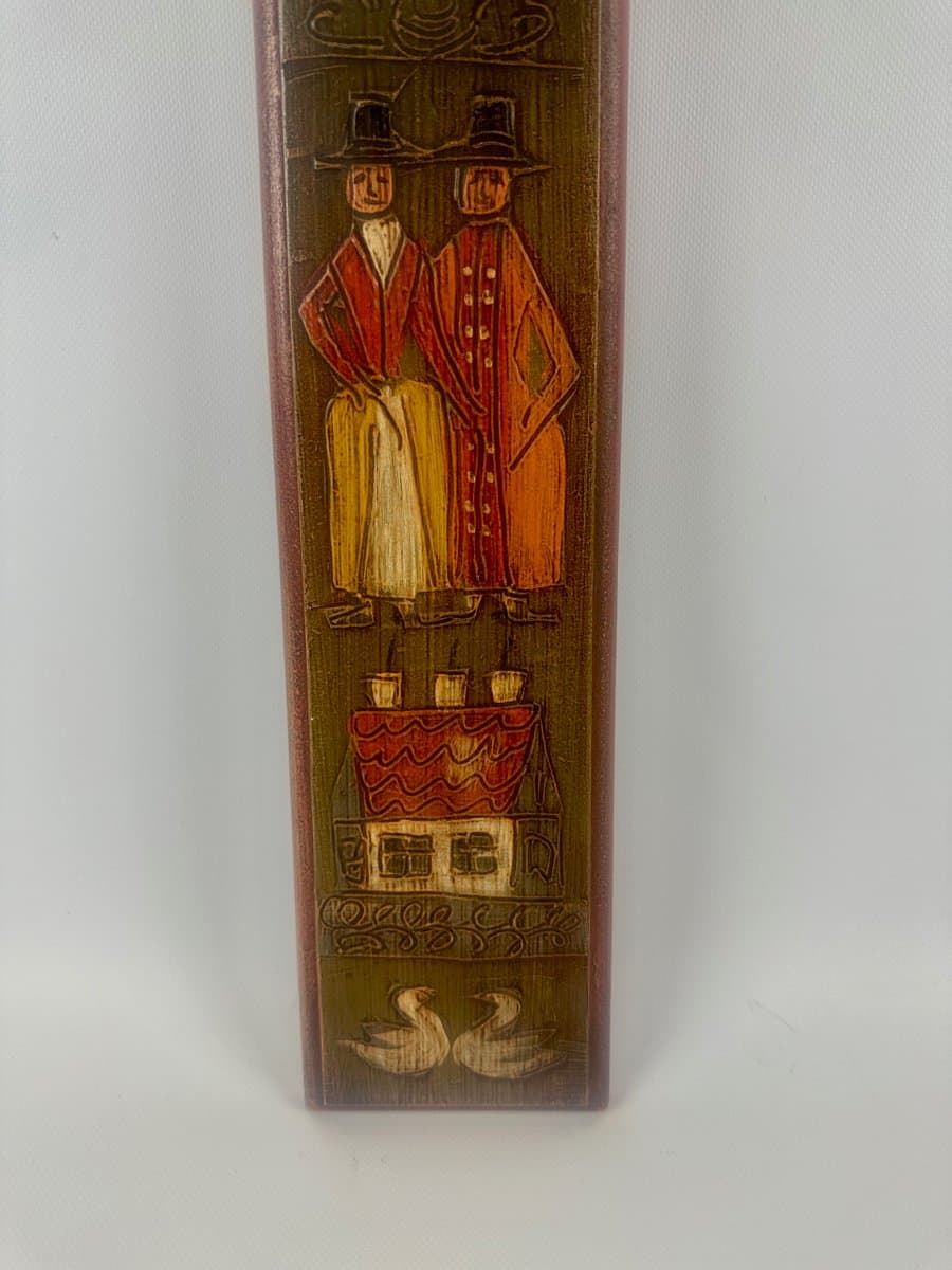 Deska maglownicza dekoracyjna, brązowy, drewno, Dania, lata 50. - 151679