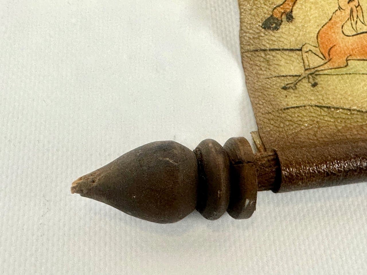 Zwój ścienny orientalny, multikolor, skóra naturalna jagnięca, Irak, lata 50. - 151712