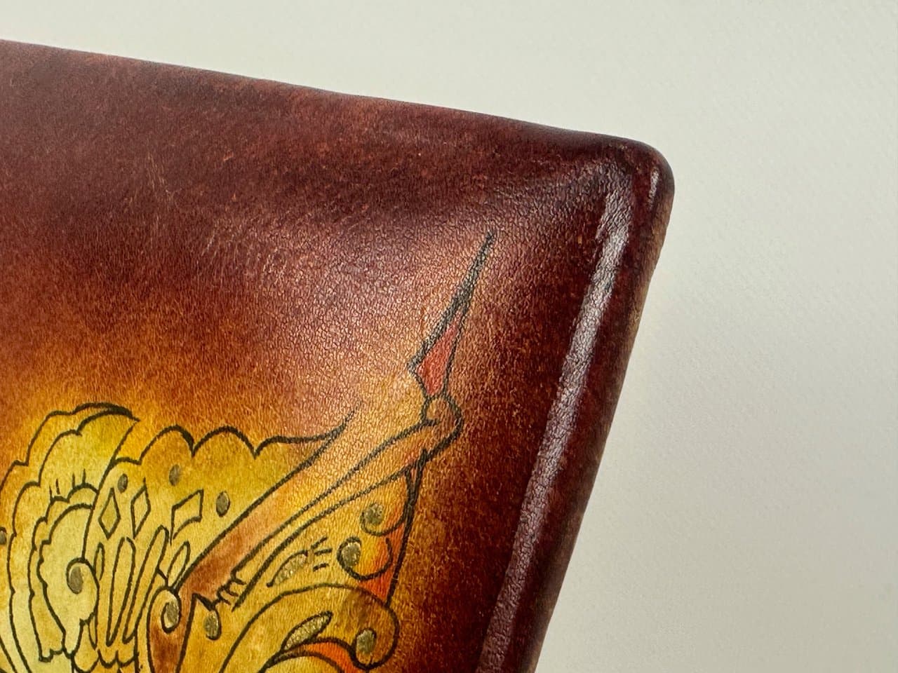 Obraz orientalny, multikolor, skóra, Irak, XIX w. - 151722