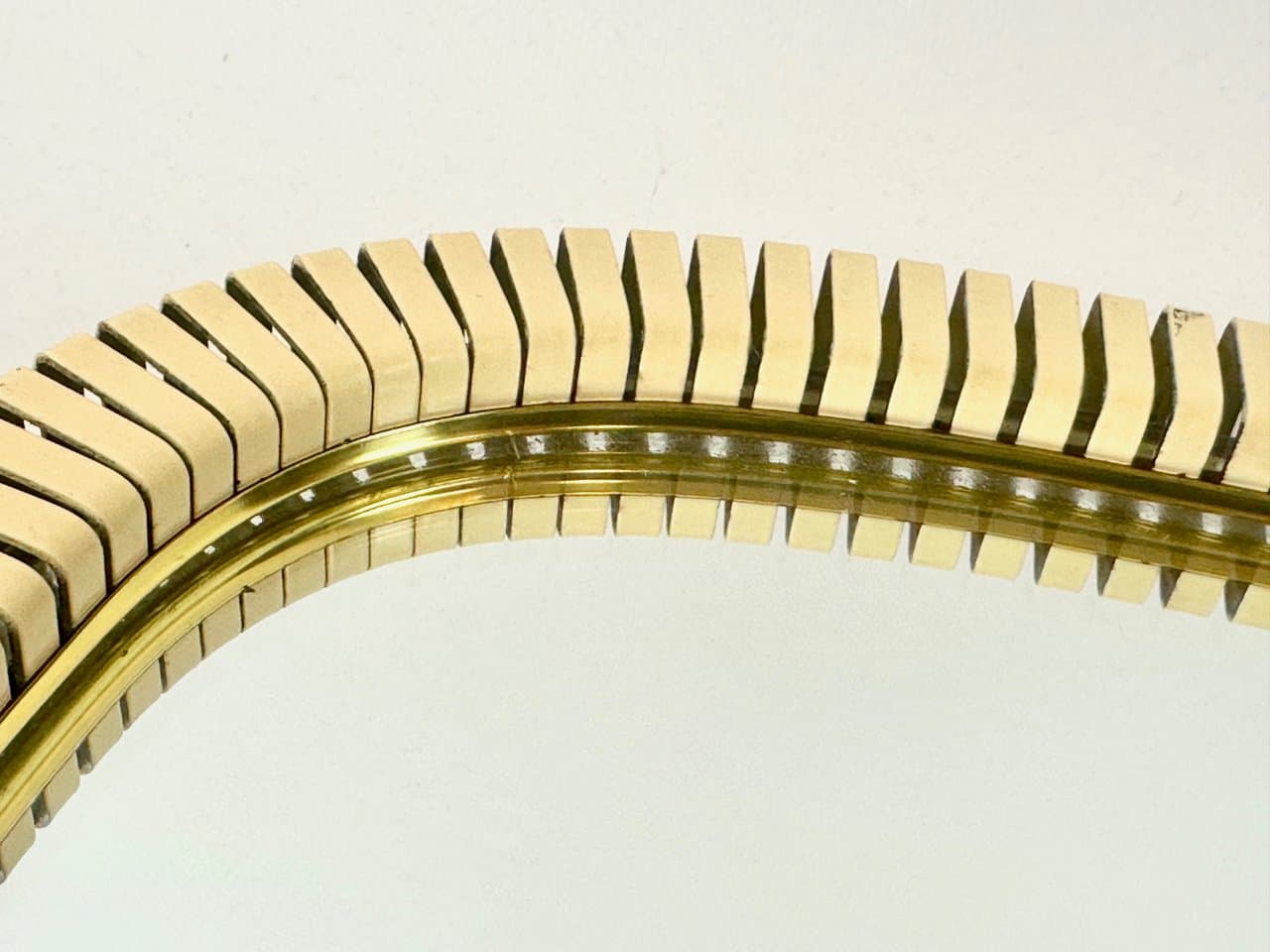 Wall mirror, ivory, brass, steel, glass, Germany, 1950s - 151745