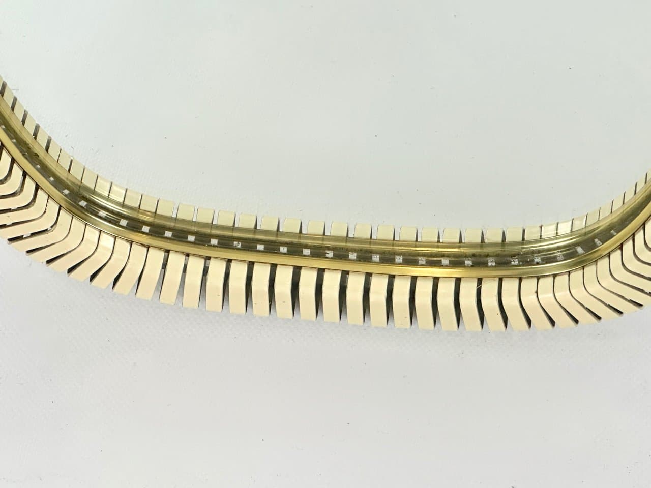 Wall mirror, ivory, brass, steel, glass, Germany, 1950s - 151747