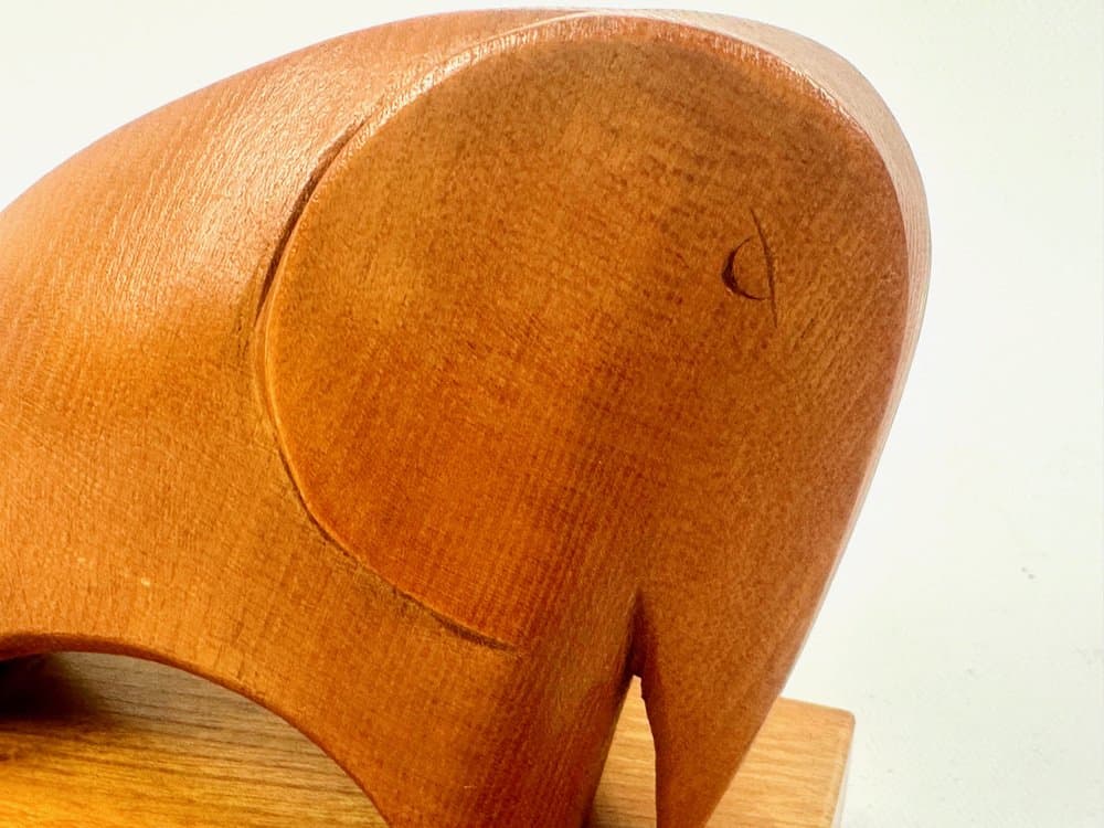 Para podpórek do książek Elephant, brązowy, drewno, Dania, lata 60. - 151754