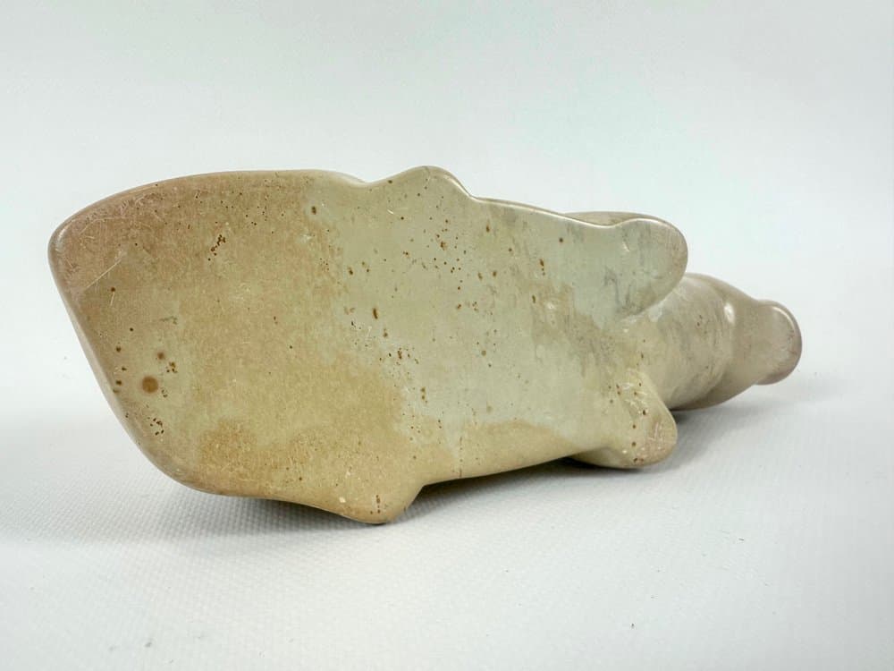 Cat figurine, beige soapstone, 1960s - 151772