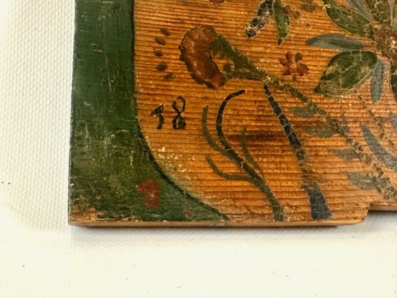 Panel frontowy ula, Folk Art, pomarańczowy, drewno, Słowenia, XIX w. - 151860