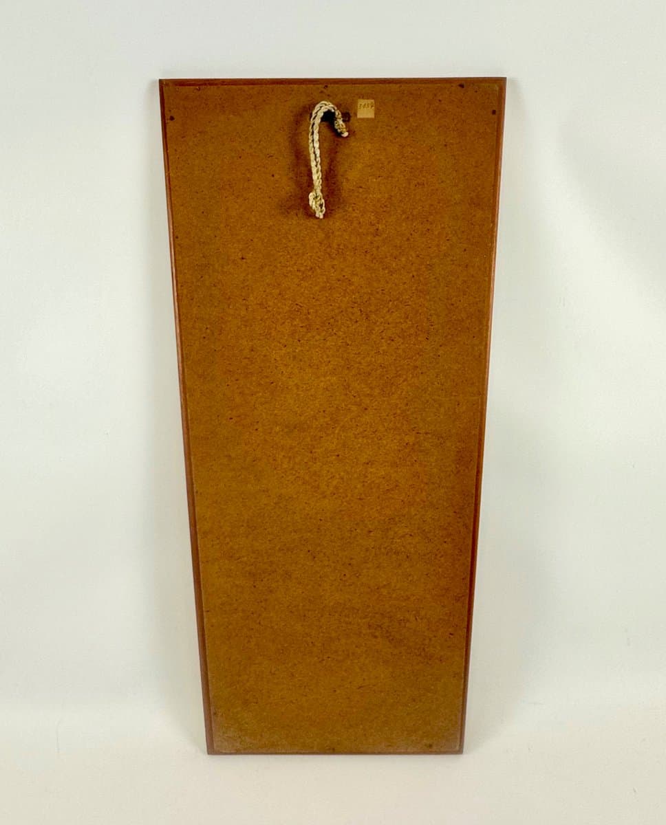 Wall mirror, brown, glass, teak, Germany, 1970s. - 151879