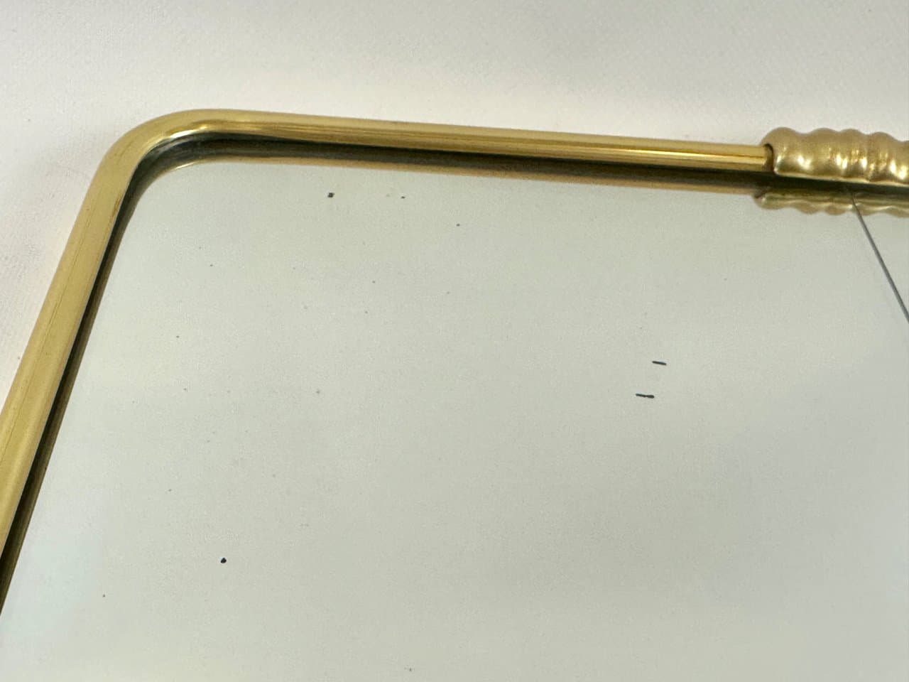 Wall mirror, golden brass, mirrored glass, France, 1950s - 151889