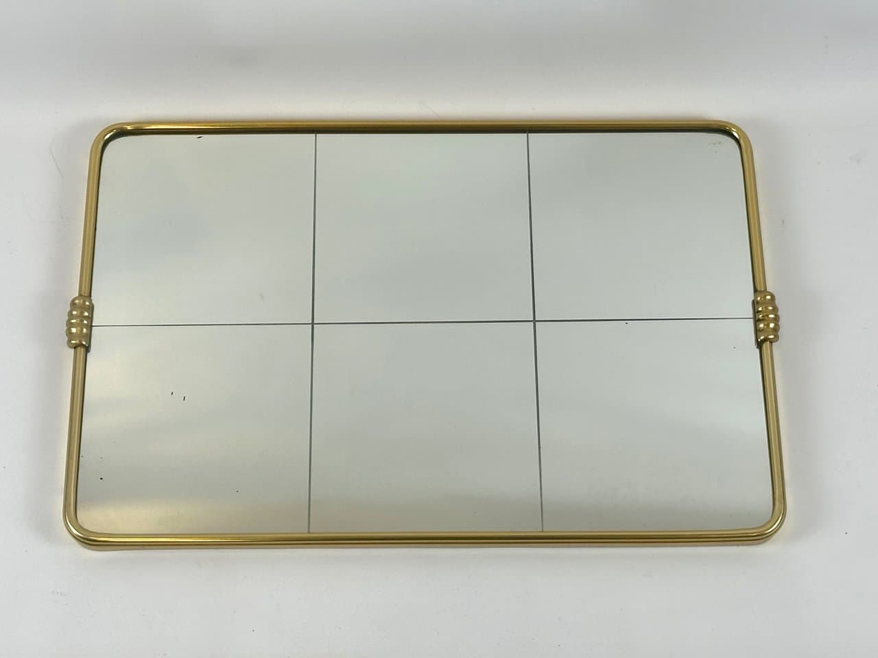 Wall mirror, golden brass, mirrored glass, France, 1950s - 151891