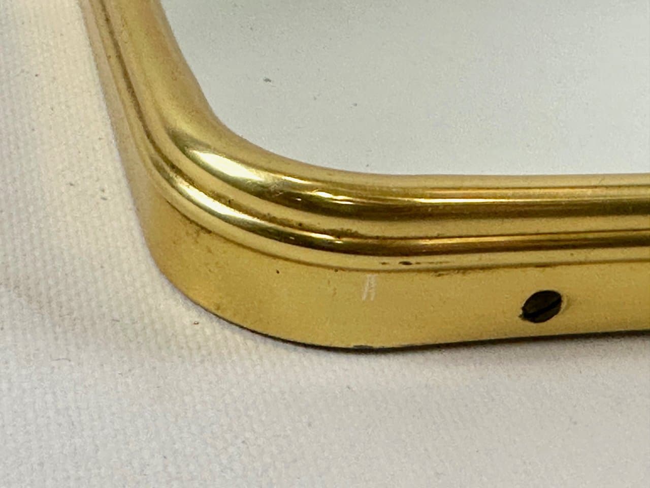 Wall mirror, golden brass, mirrored glass, France, 1950s - 151894