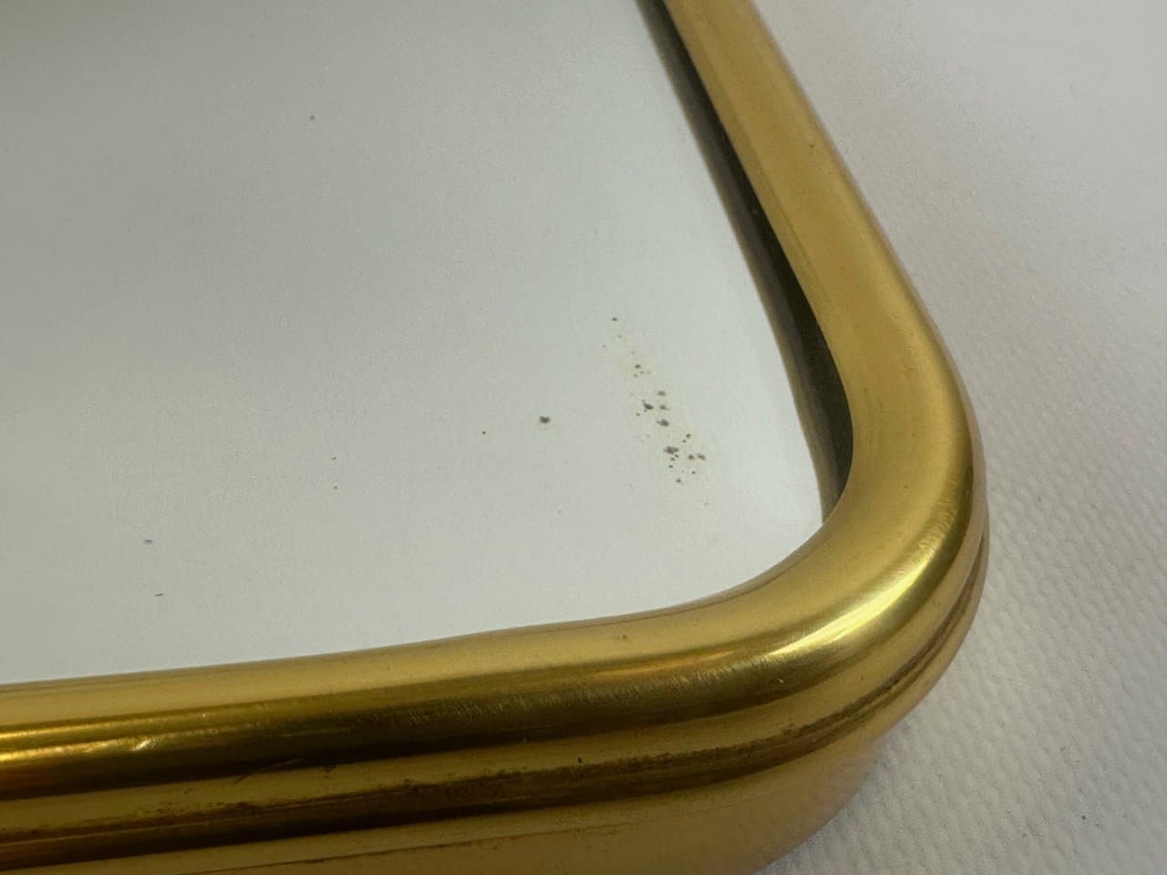 Wall mirror, golden brass, mirrored glass, France, 1950s - 151892