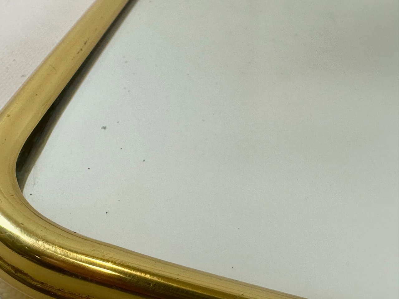 Wall mirror, golden brass, mirrored glass, France, 1950s - 151893