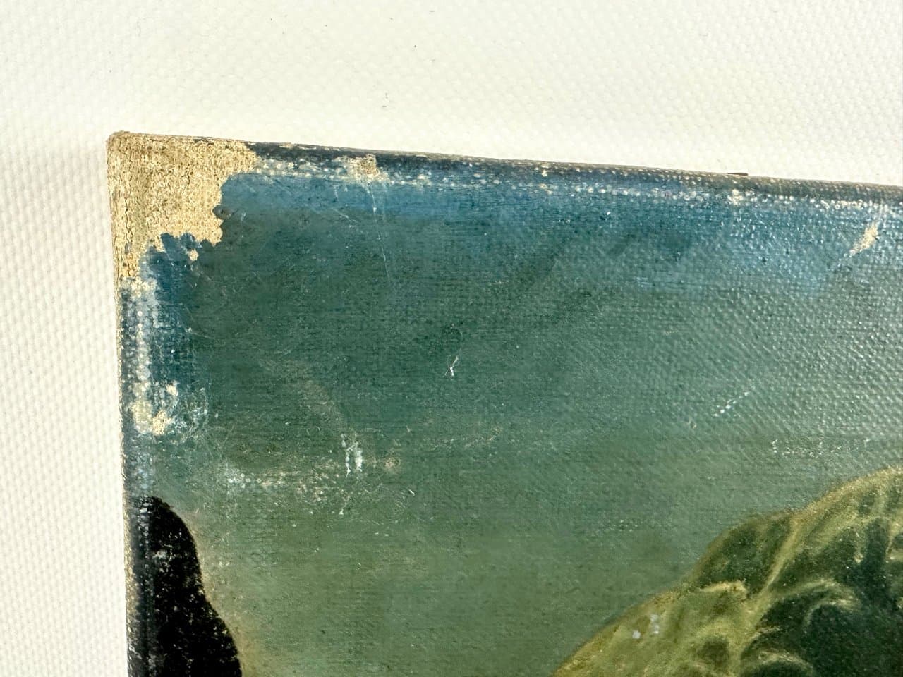 Painting St. Bartholomä by the Königssee Lake, multicolored, oil on canvas, by J. Peeters, Germany, 1950s. - 151920