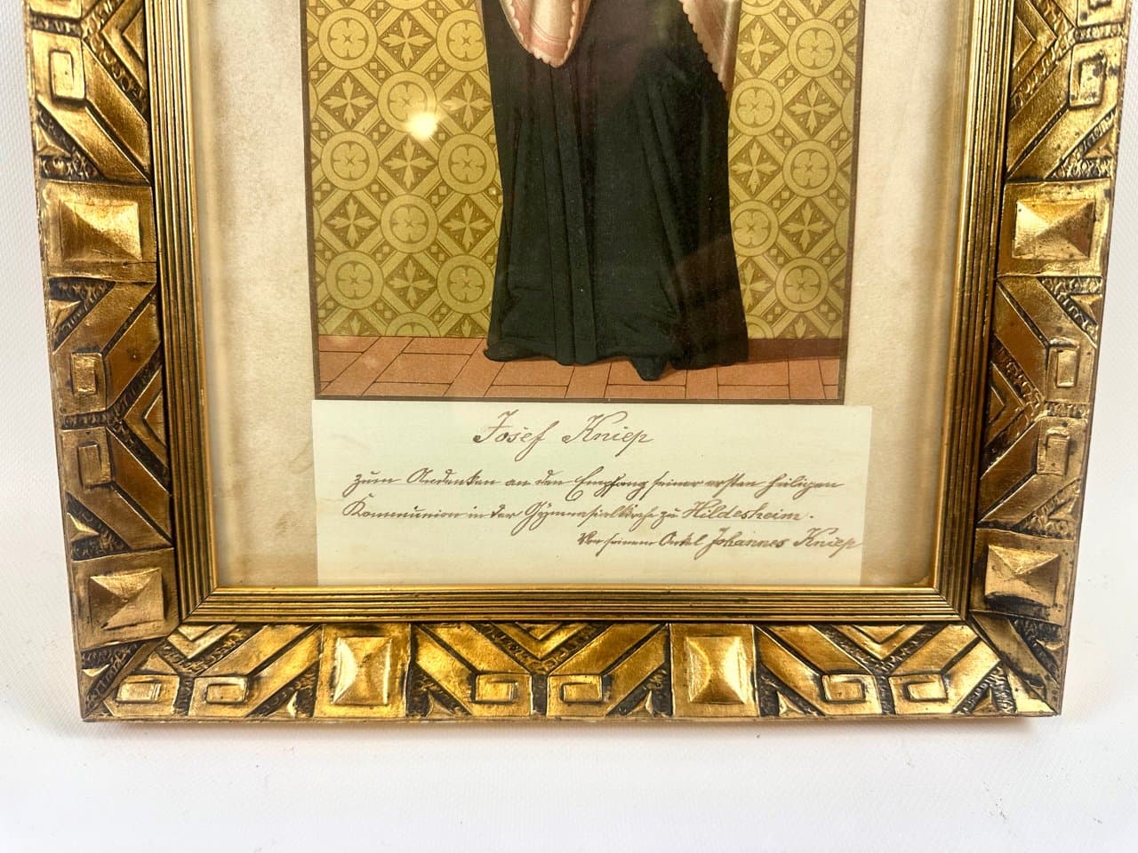 Chromolithograph Saint Aloysius, golden, Austria, early 20th c. - 151931