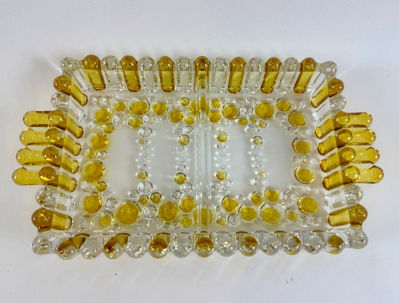 Bowl Bolero, transparent, yellow crystal, Germany, 1970s. - 151977