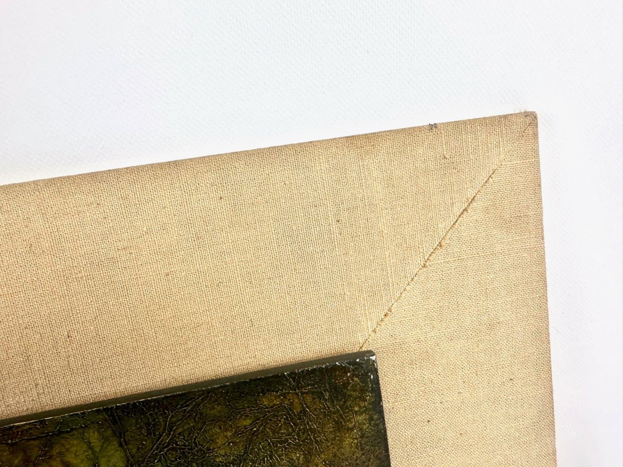 Expressionist painting, abstract composition 120x43 cm, mixed media, multicolored, 1960s. - 151985