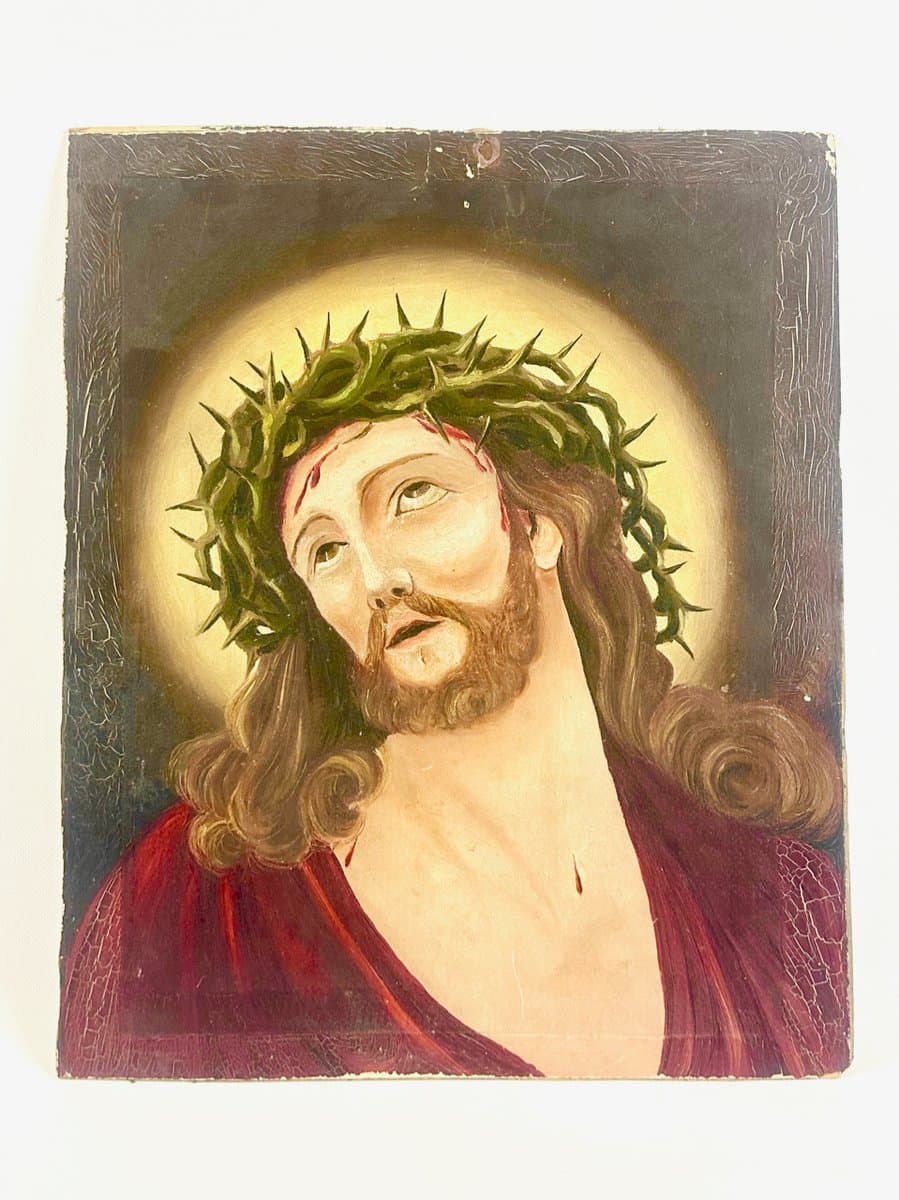 Religious painting, multicolor, 19th c.