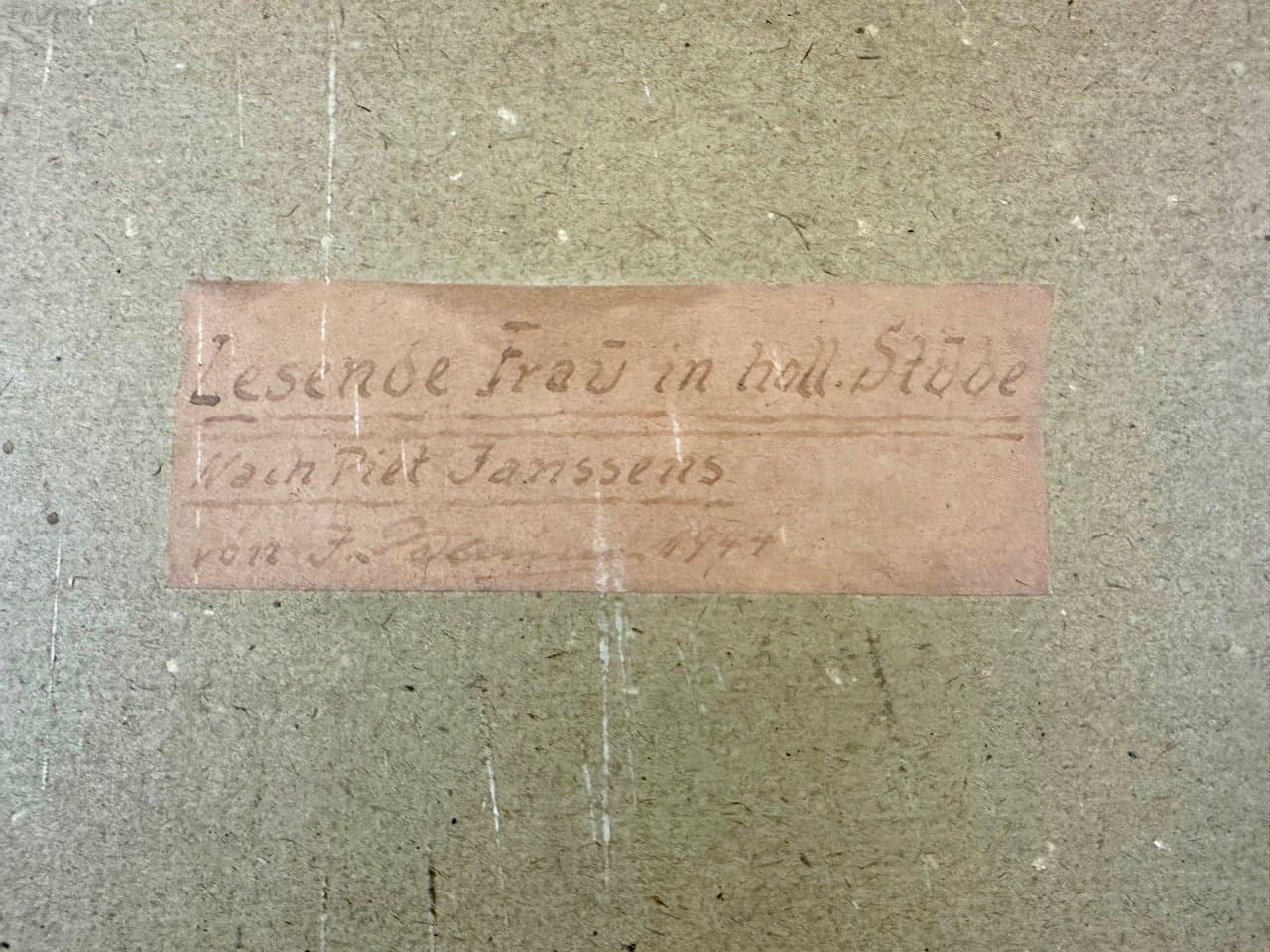 Obraz Czytająca kobieta, multikolor, olej na płótnie, aut. J. Baüm, Niemcy, lata 40. - 152055