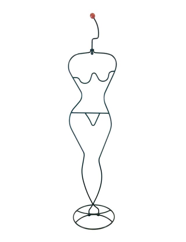 Valet stand Häpen, black steel, attrib. to E. Johansson, Ikea, Sweden, 1980s. - DIMENSION