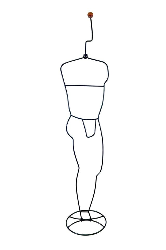 Valet stand Häpen, black steel, Ikea, Sweden, 1980s. - DIMENSION