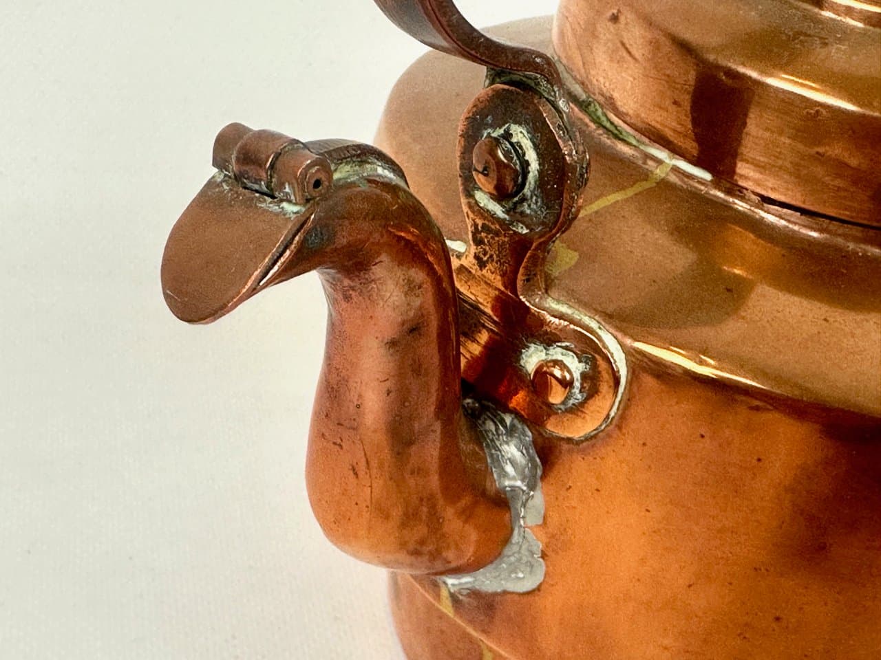 Czajnik, miedziany złoty, Szwecja, XIX w. - 152123