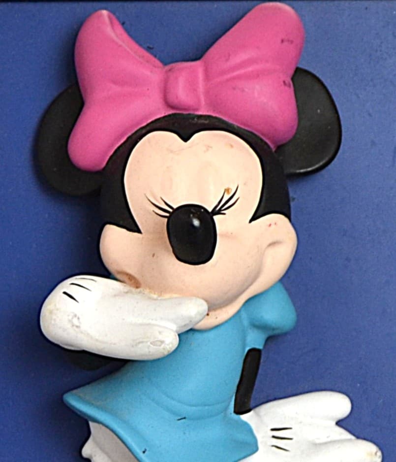 Obraz ścienny 3D Mimi Mouse, multikolor, szkło, proj. J. Lindstrup, Szwecja, lata 90. - 1192