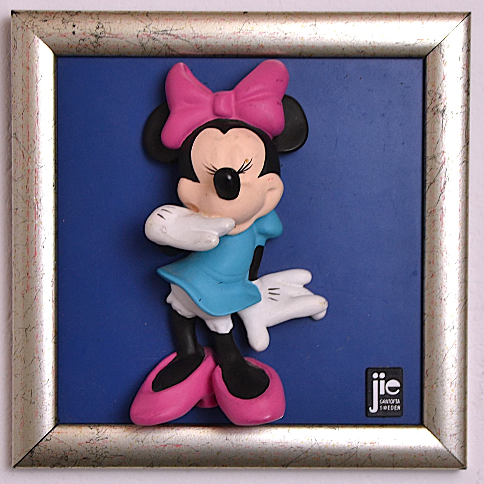 Obraz ścienny 3D Mimi Mouse, multikolor, szkło, proj. J. Lindstrup, Szwecja, lata 90. - 1193