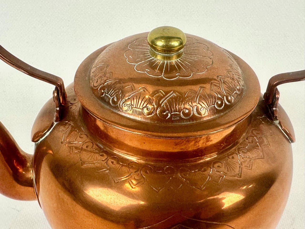 Czajnik, miedziany, mosiądz, XIX w. - 152134