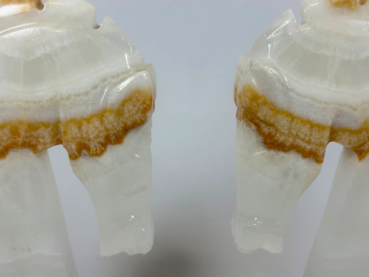 Para podpórek na książki Horse Head, ivory white, onyks, Meksyk, lata 70. - 152194