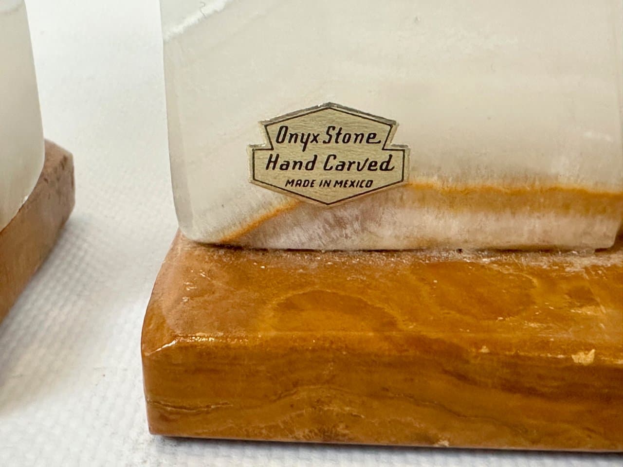 Para podpórek na książki Horse Head, ivory white, onyks, Meksyk, lata 70. - 152188