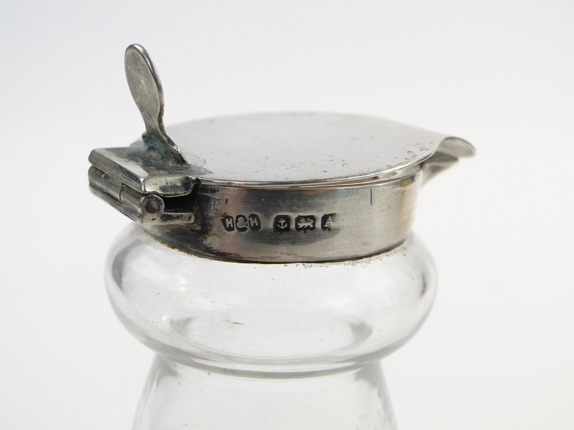 Karafka Edwardian, kryształ transparentny, srebro, Wielka Brytania, początek XX w. - 9168