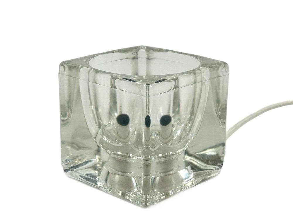 Table Lamp Ice Cube, transparent glass, Peill & Putzler, Germany, 1970s. - 148517