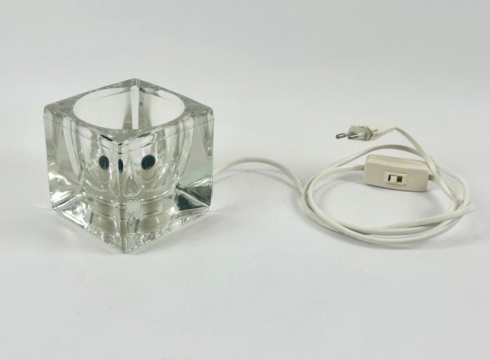 Table Lamp Ice Cube, transparent glass, Peill & Putzler, Germany, 1970s. - 152229