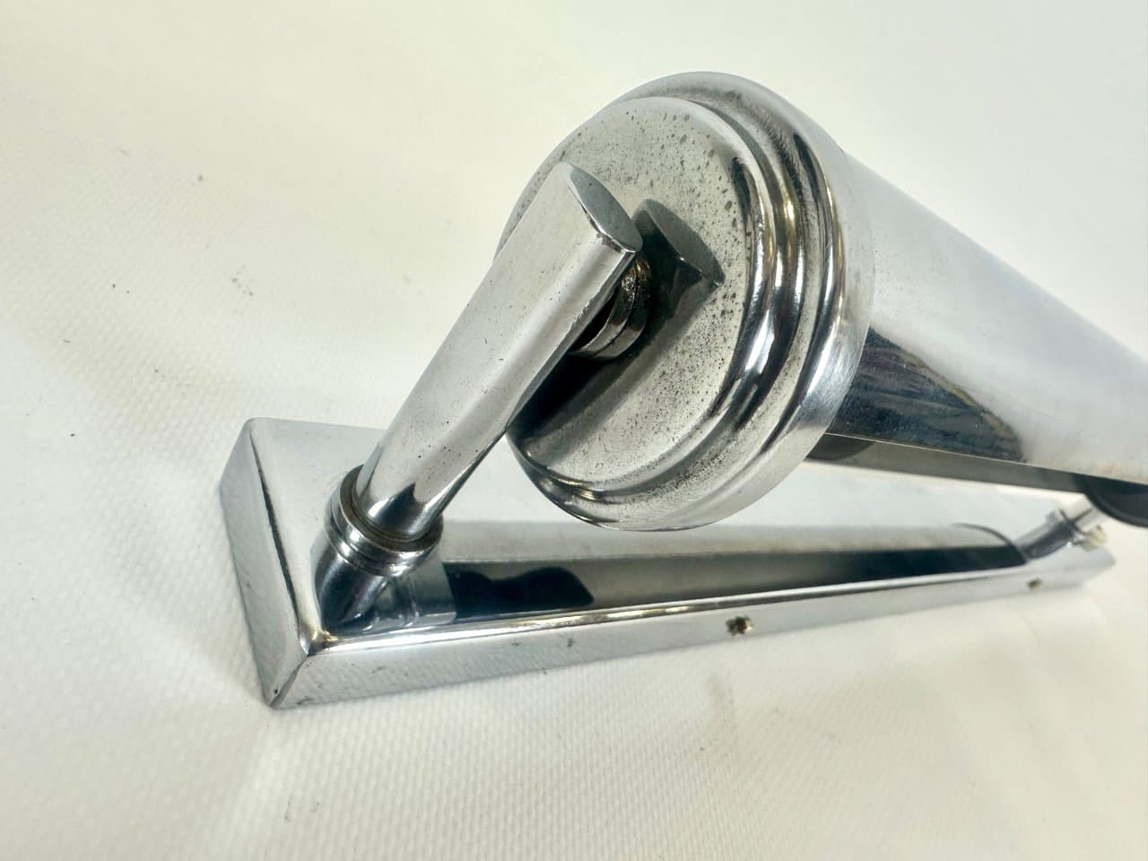 Kinkiet Bauhaus, srebrny, metal, Czechy, lata 30. - 152253