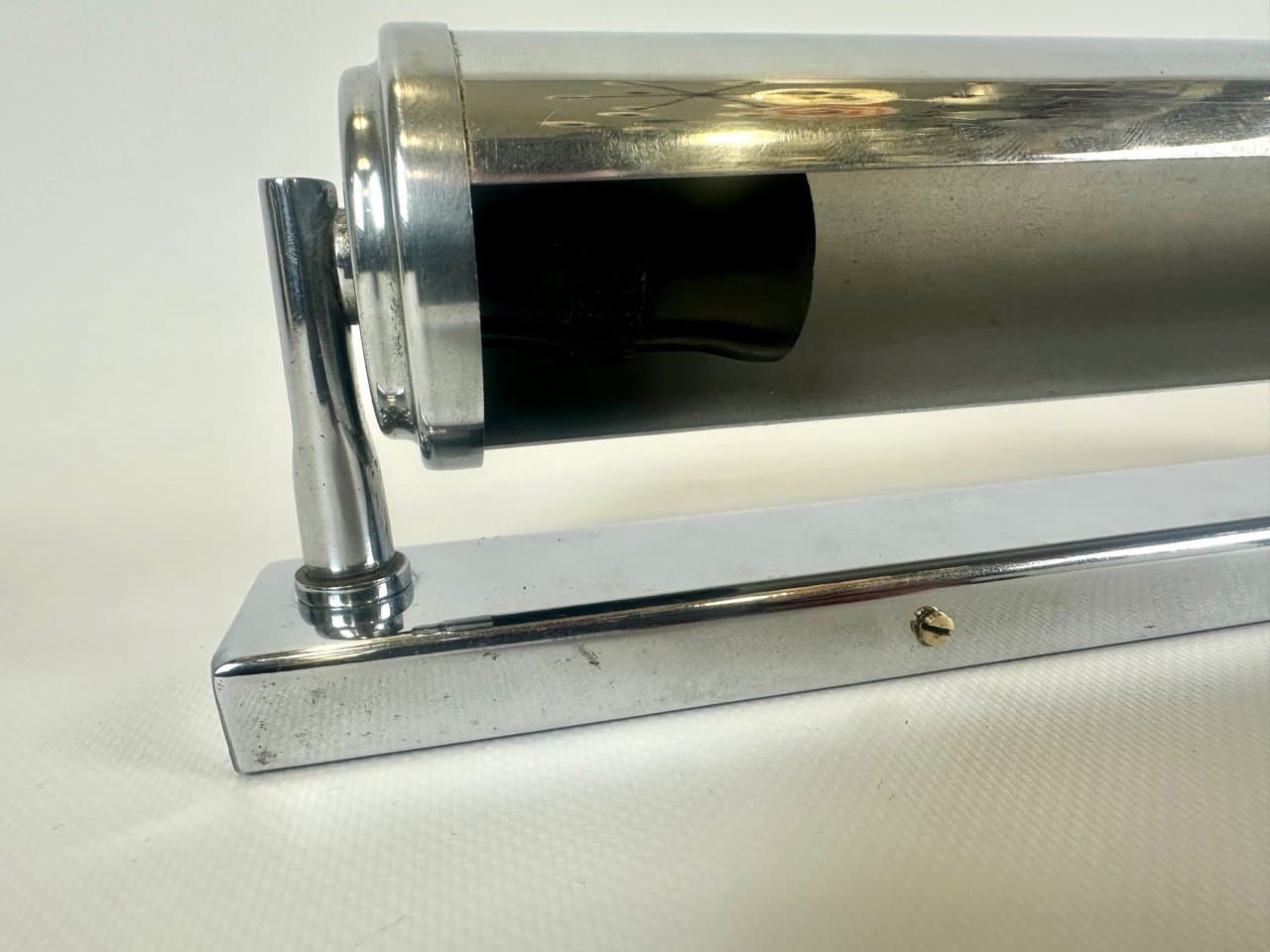 Kinkiet Bauhaus, srebrny, metal, Czechy, lata 30. - 152261