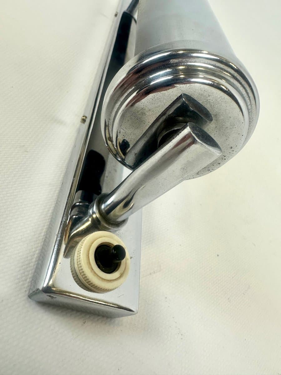 Kinkiet Bauhaus, srebrny, metal, Czechy, lata 30. - 152255