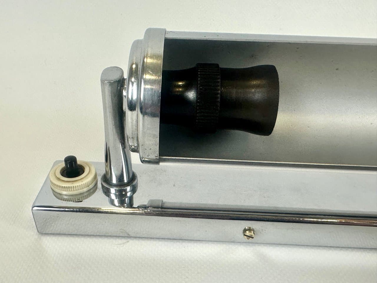 Kinkiet Bauhaus, srebrny, metal, Czechy, lata 30. - 152260