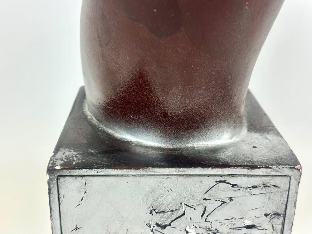 Figura głowy kobiecej, mid-century, czarny, włókno szklane, lata 50. - 152294