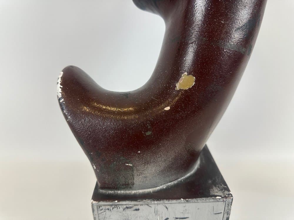 Figura głowy kobiecej, mid-century, czarny, włókno szklane, lata 50. - 152293