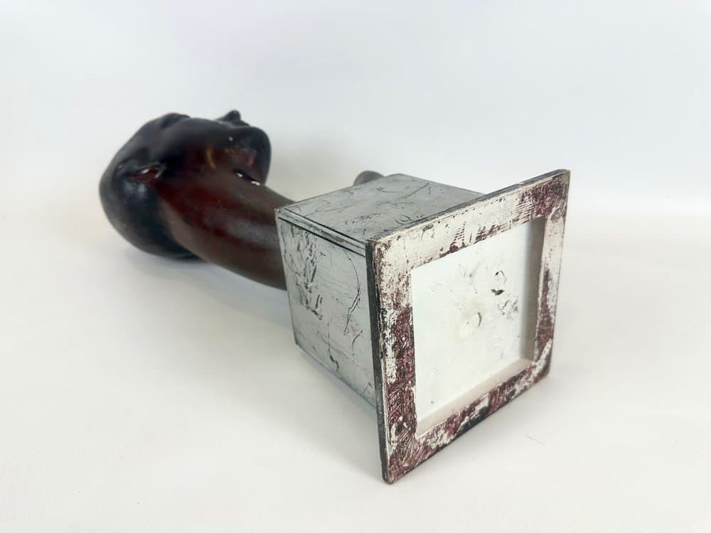 Figura głowy kobiecej, mid-century, czarny, włókno szklane, lata 50. - 152296