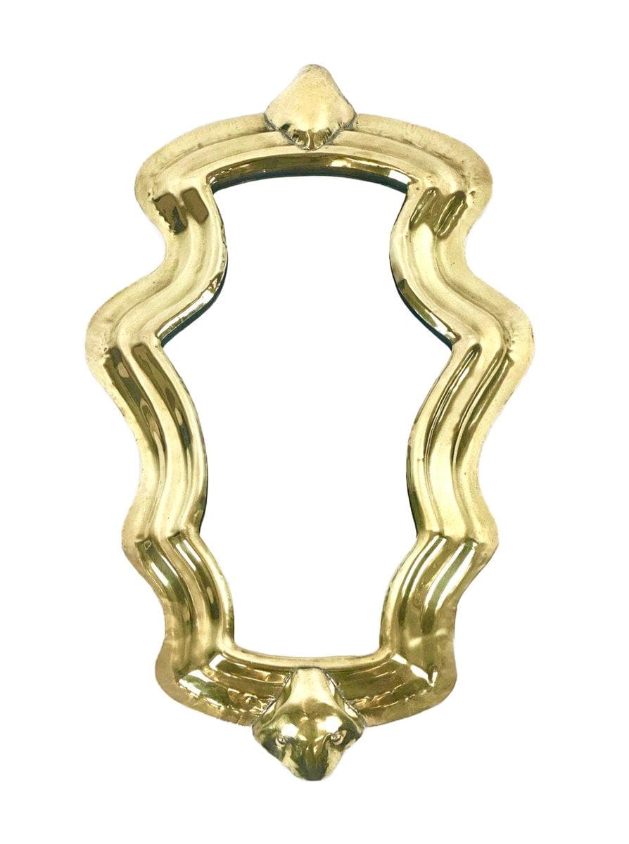 Wall mirror, golden brass frame, 19th c.