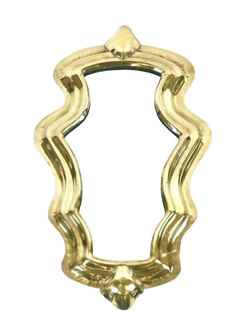 Wall mirror, golden brass frame, 19th c.