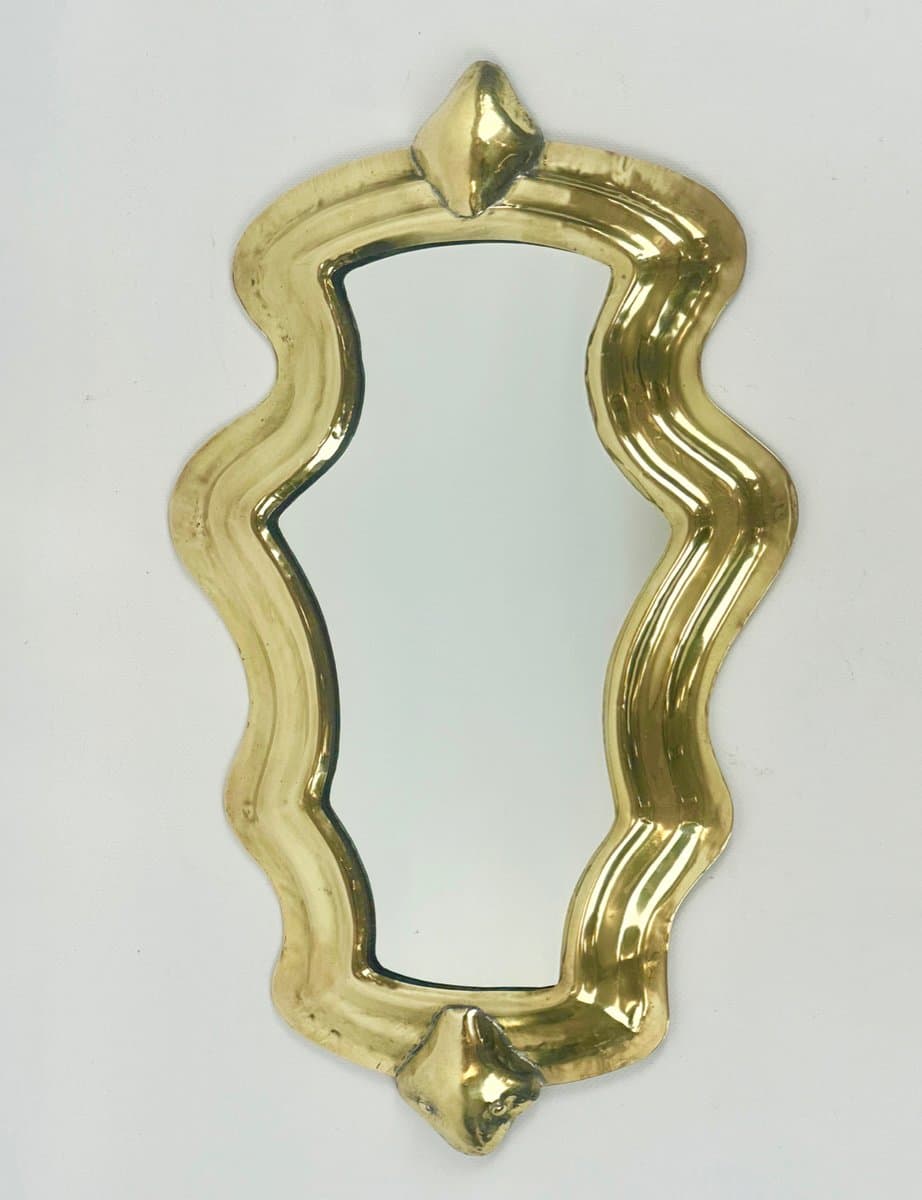 Wall mirror, golden brass frame, 19th c. - 152433